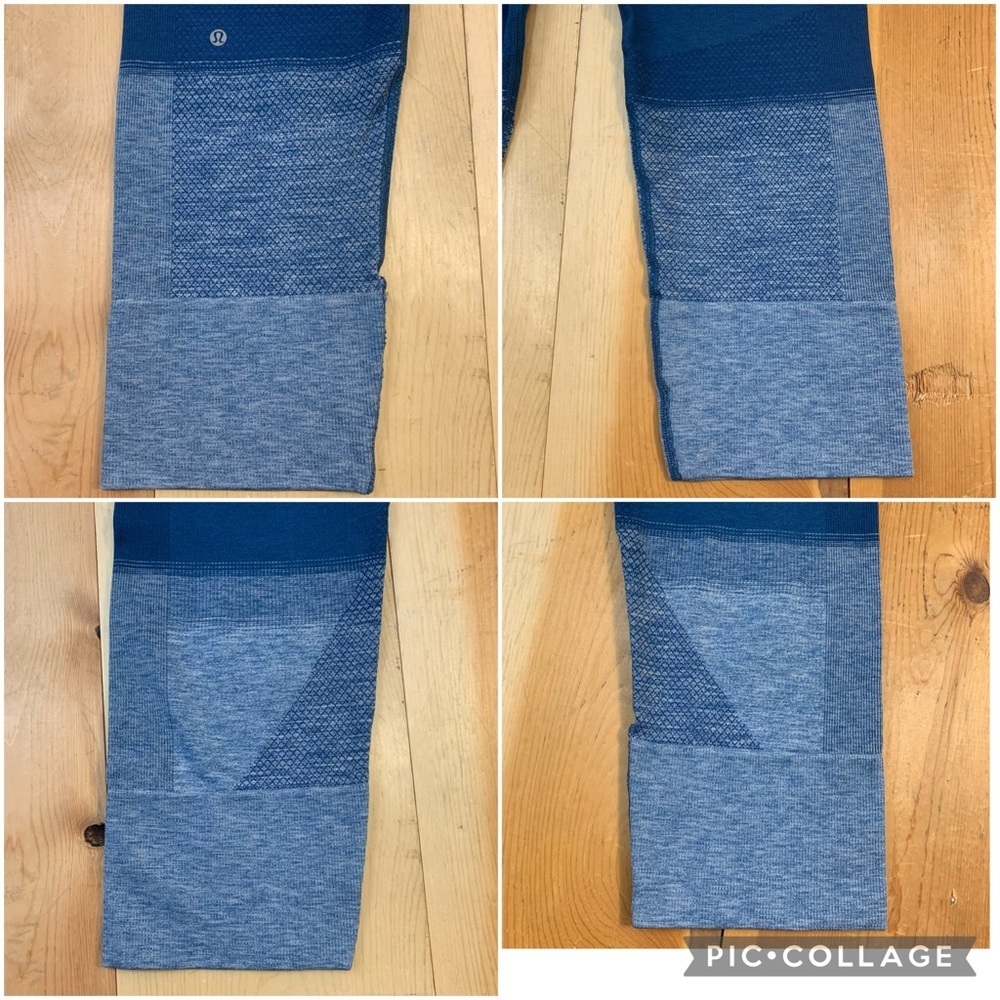 Lululemon Seamlessly Street Crop Heathered Poseidon crop leggings size 8 - Picture 10 of 12